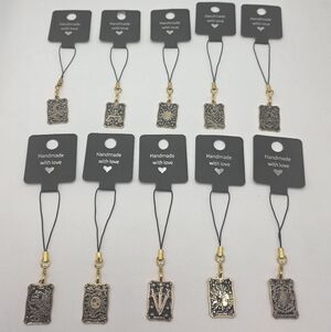 Set Of 10 Tarot Cards Phone Charms / Keychains